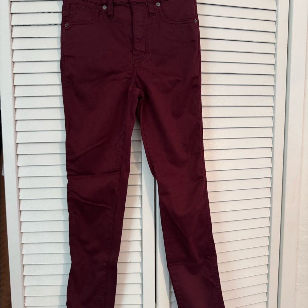Madewell Burgundy Skinny Jeans